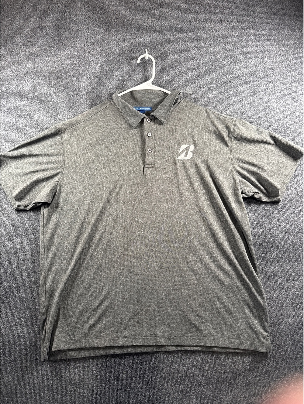 Port Authority Bridgestone Logo Polo Shirt Men’s XL Gray Performance Golf